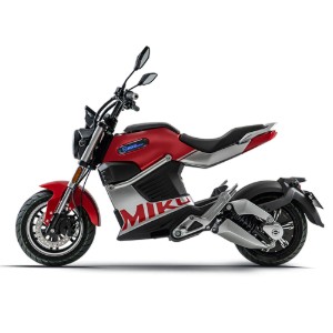 Motocicleta electrica, baterii litiu detasabile, motor 3000W, rosu - Miku Super