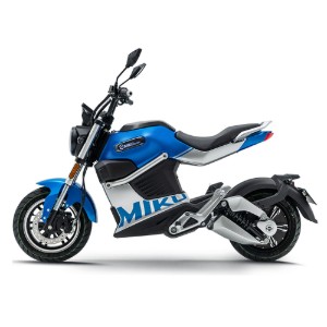 Motocicleta electrica, baterii litiu detasabile, motor 3000W, albastru - Miku Super
