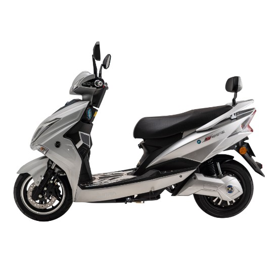 Scuter electric, baterie litiu detasabila, motor 1800W, argintiu - Hawk