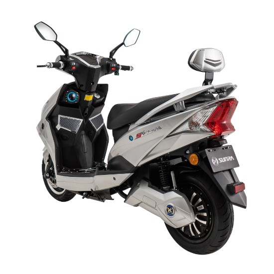 Scuter electric, baterie litiu detasabila, motor 1800W, argintiu - Hawk