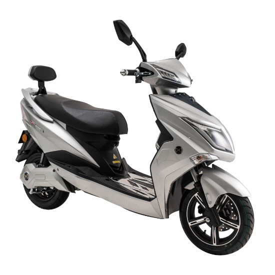 Scuter electric, baterie litiu detasabila, motor 1800W, argintiu - Hawk
