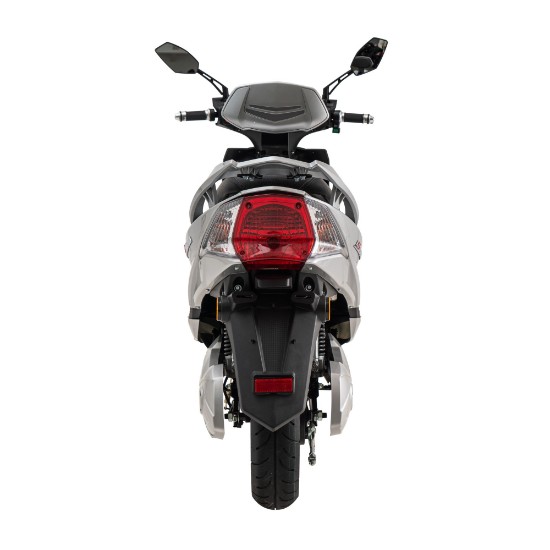 Scuter electric, baterie litiu detasabila, motor 1800W, argintiu - Hawk