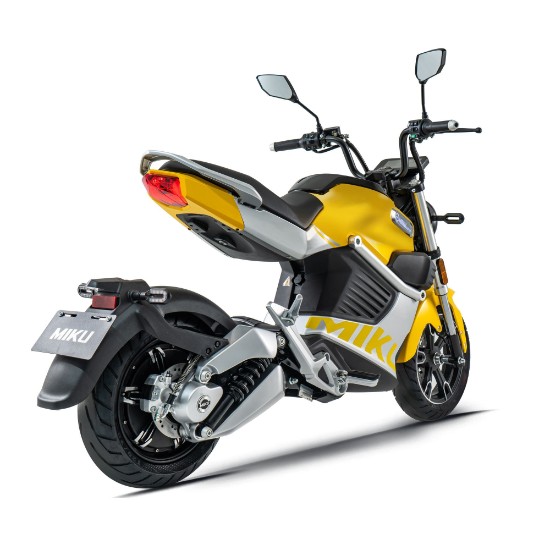 Motocicleta electrica, baterii litiu detasabile, motor 3000W, galben - Miku Super