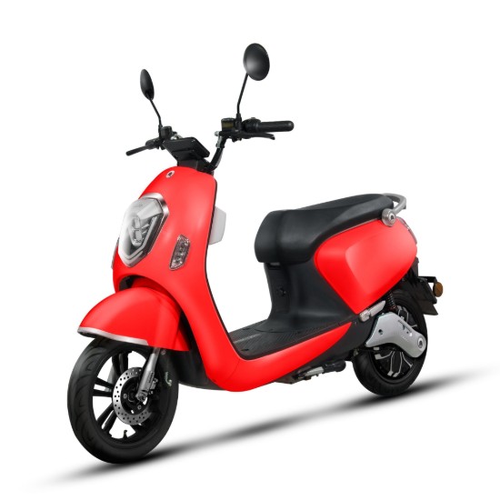Scuter electric, baterie litiu detasabila, motor 3000W, rosu - Crystal 2