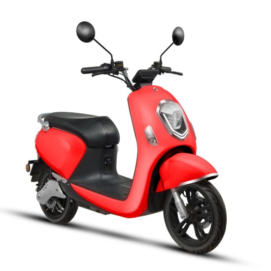 Scuter electric, baterie litiu detasabila, motor 3000W, rosu - Crystal 2